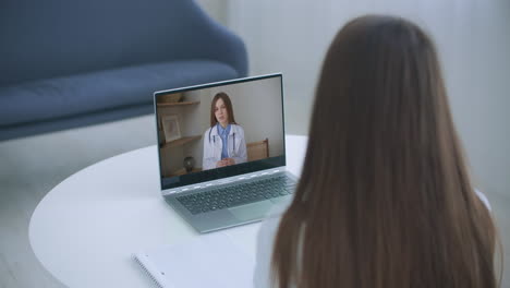 Doctor-video-conference-call-online-talking-for-follow-up-remotely-with-medical-coronavirus-result-at-home.-Online-healthcare-digital-technology-service-counselor-and-interview-app.